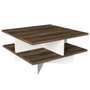 Hanah Home Hamton Mesa de Centro Nogal y Blanco